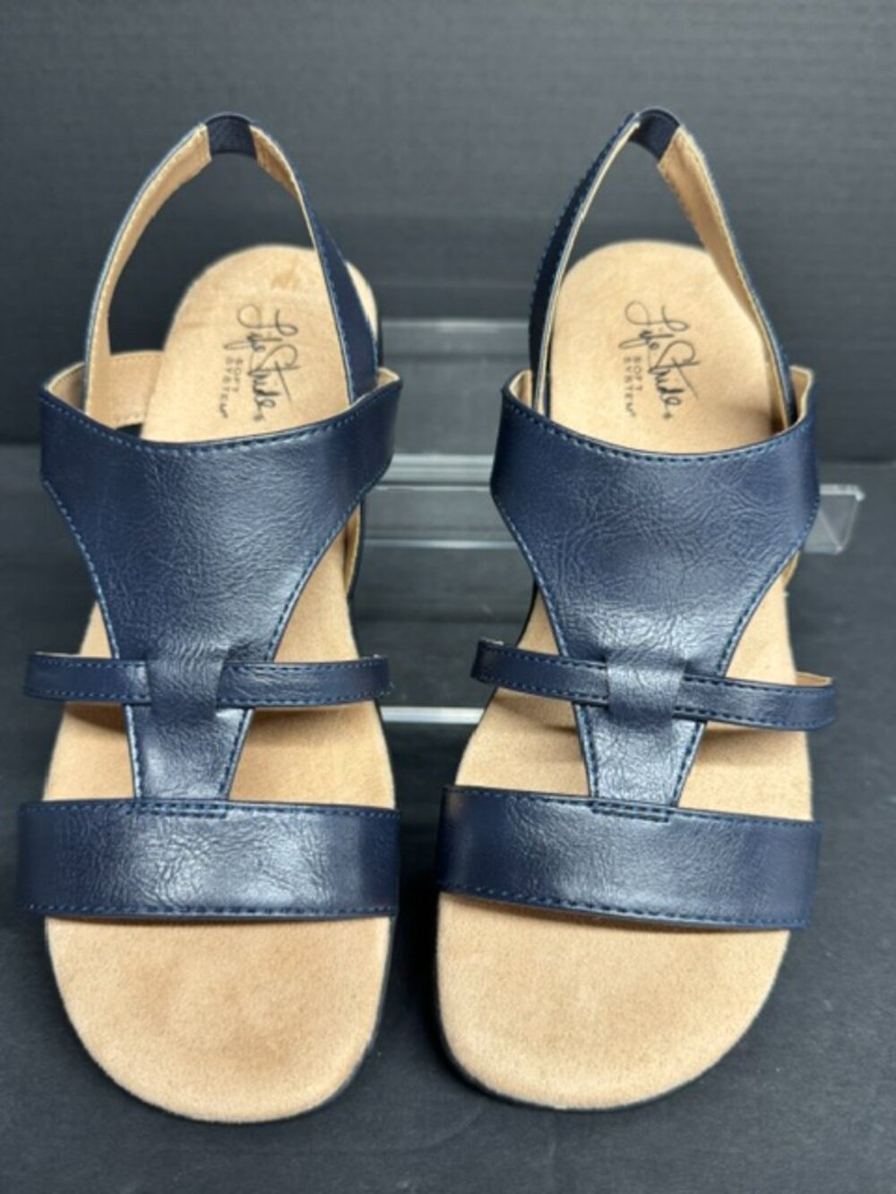 LifeStride Women's Ezriel Sandal - Size 8.5W - Navy